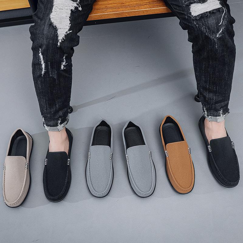 Мужская обувь 2025 новая мягкая подошва мягкий бок обувь Дуду обувь на одной педали ленивая обувь британская повседневная обувь мужская