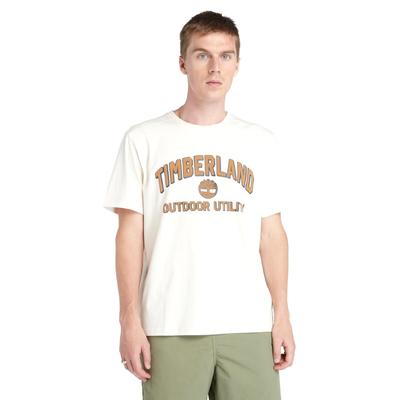 TIMBERLAND Мужская футболка с графическим принтом, короткий рукав, белая_Tb0A42T5Cr31