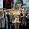 Toothpick Holder Acrylic Durable Transparent Visual Design Dust-proof Cotton Swab Toothpick Storage Holder Swab Storage Box