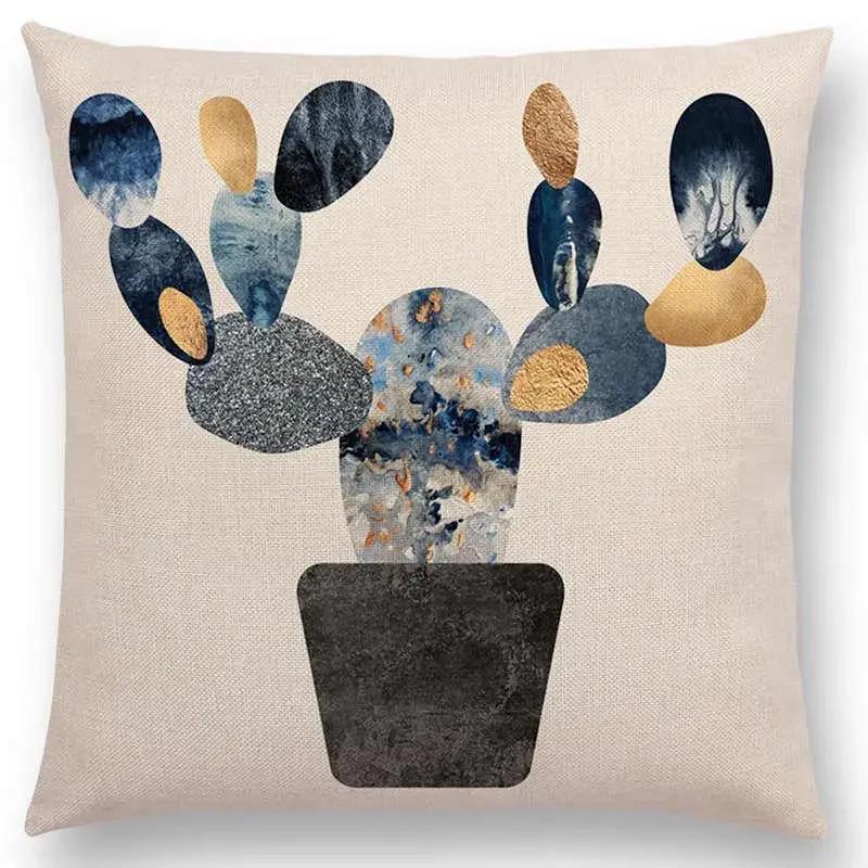 Последние милые счастливые кактусы, симпатичные ананасы, красочные мороженые, драгоценные агаты, принты, чехол для подушки для автомобиля, диванная наволочка