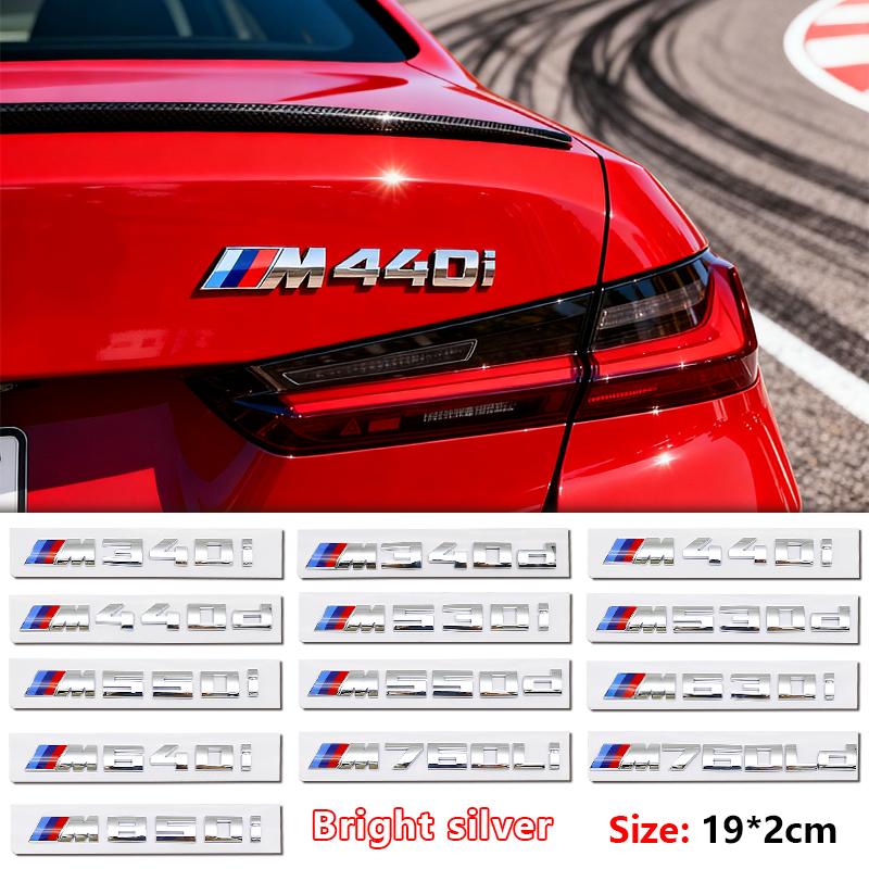 Gloss Black Rear Trunk Letter Badge For BMW M135i M240i M340i M340d M440i M550i M530i M760Li ABS M Logo Emblem Sticker Decal