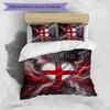 England Football Printed Bedding 3 Piece Set Cozy Breathable Bed Cover Set as Housewarming Holiday Gift
