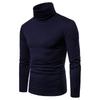 Men S Plus Size Fitted High Neck Long Sleeve Solid Color T Shirt