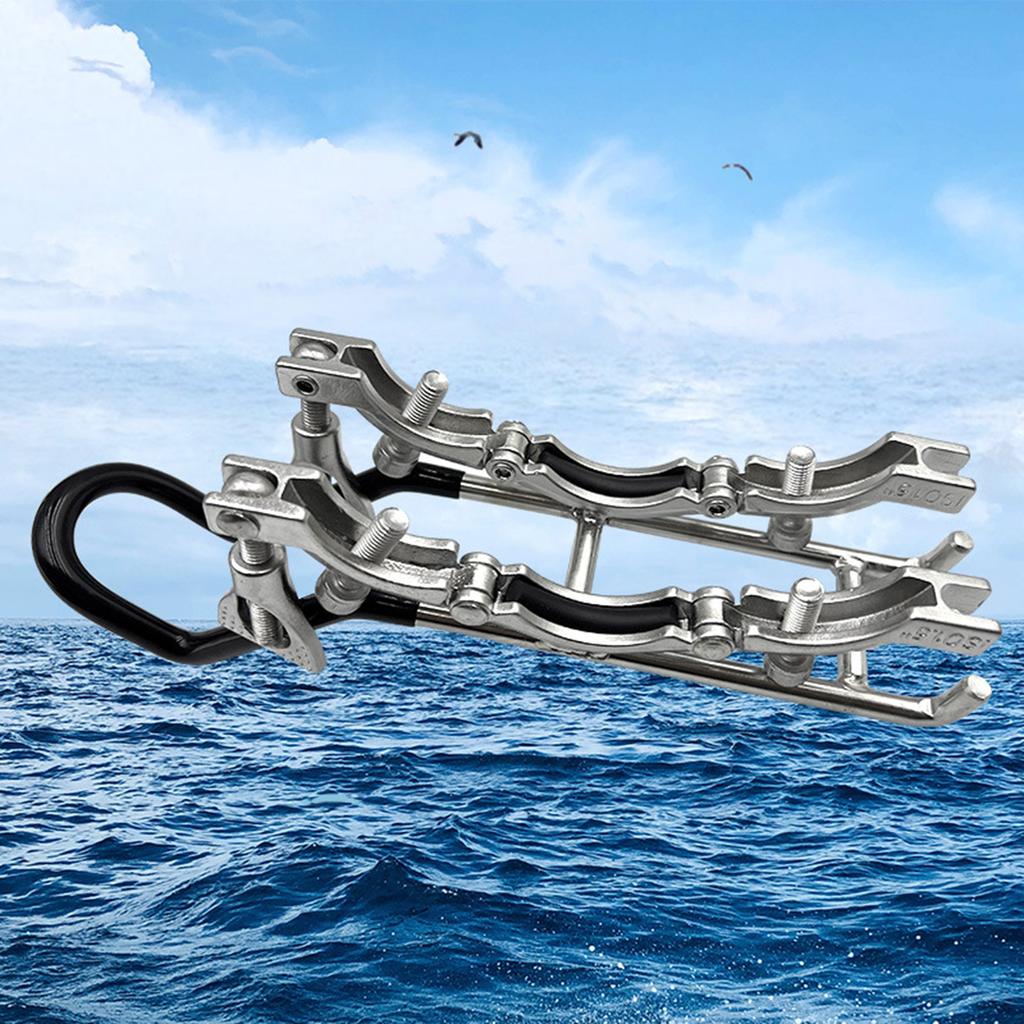 Stainless Steel Fishing Pole Stand Bracket Fishing Marine Accessories Tool Fit for Rail Boat Fishing Rod Holder Bracket