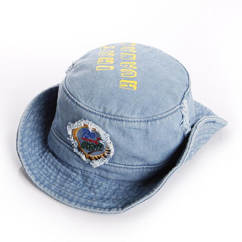 South China New Year Children's Denim Fisherman Hat, Baby Baby Basin Hat, Denim Style Hat