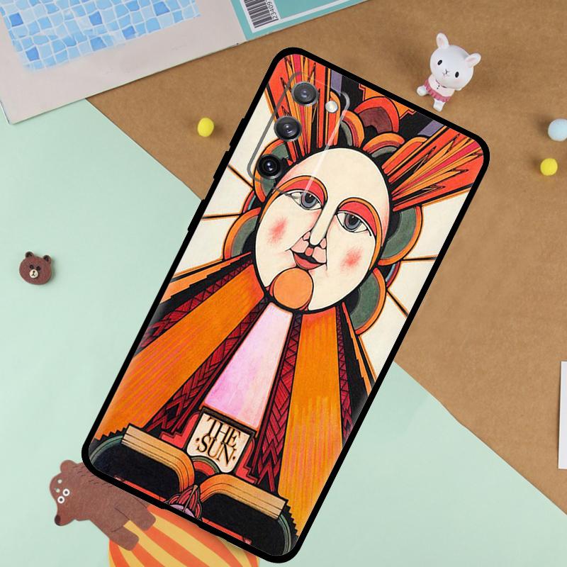 Чехол-футляр для Samsung Galaxy S25 Ultra S9 S10 S20 FE S21 S22 S23 Plus S24 Ultra с изображением карты Таро Солнце