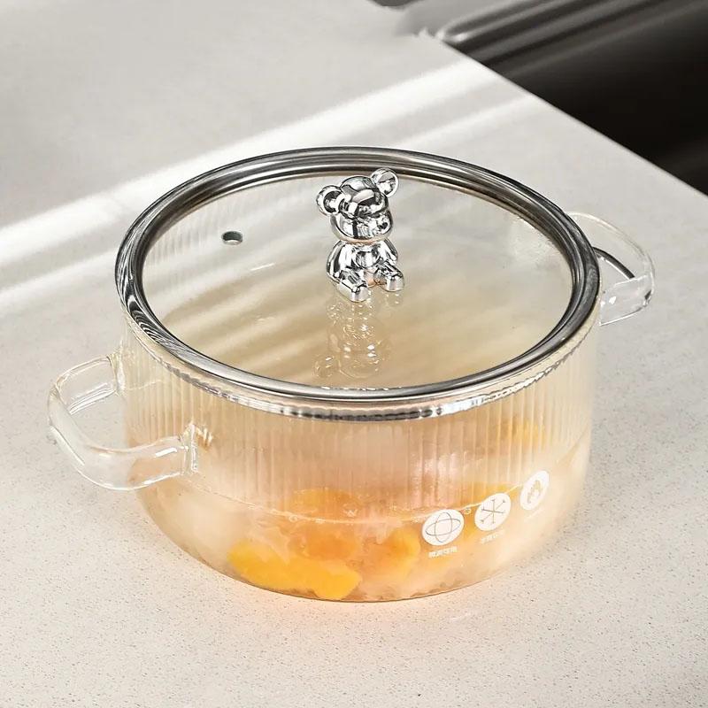 Многофункциональная кастрюля с двумя ушками, противоожоговое стекло, миска для лапши быстрого приготовления с крышкой, электрическая керамическая плита для домашнего здравоохранения, керамическая плита для приготовления супа