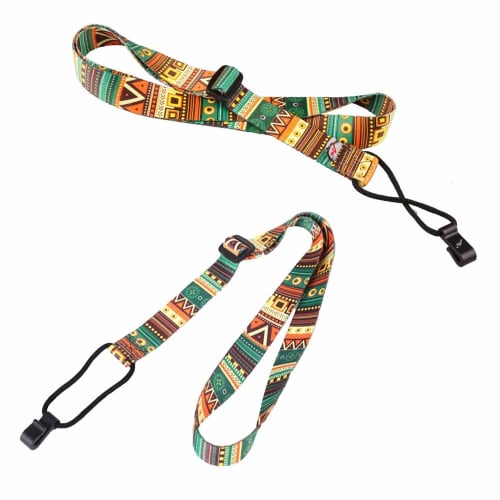 FUKUSHOP Ukulele Strap, Mini Guitar Strap, Ukulele Neck Strap, Hook Type, No Hole Drilling Required, Hooks Over the Sound Hole, Adjustable Length, Cut
