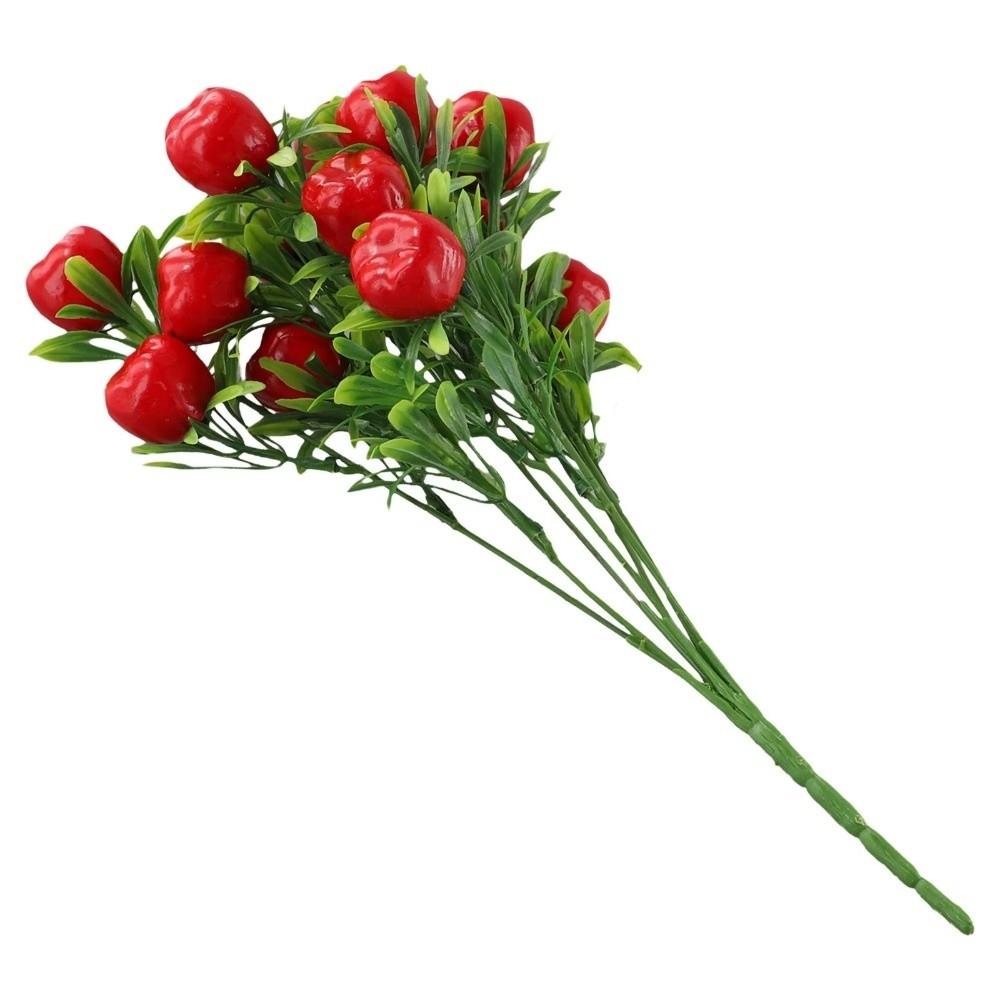 7-forked Artificial Fruit Cuttings Peaches Tree Plastic Fruit Tree potted Foam Realistic Appearance Decorative Branch