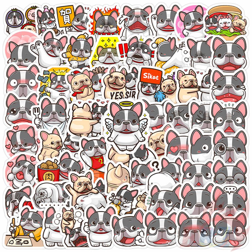 135Pcs/Set French Bulldog HANJI Mini Diary Manual Stickers DIY Scrapbooks Album Decor Decals Stickers