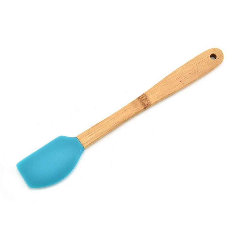 Pastry Mixing Mini Wooden Handle Kicthen Utensils Non-stick Cake Scraper Baking Tools Spatula Brush
