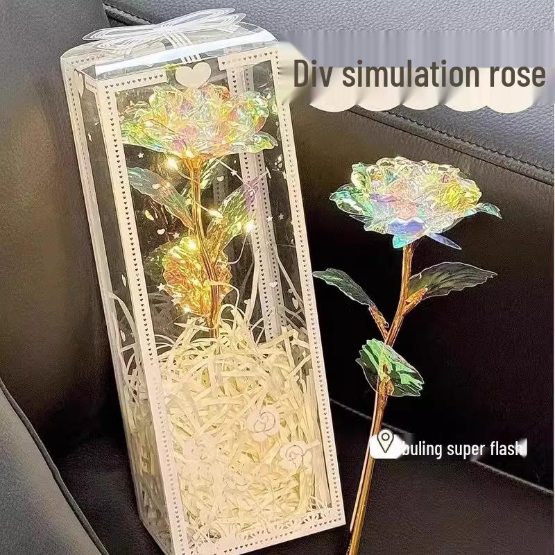 Сияющее Звездное Небо Золотая Роза: Романтический подарок на День святого Валентина для жены, девушки или дня рождения лучшей подруги