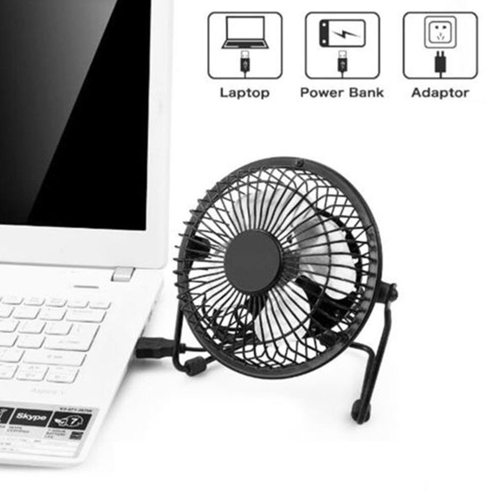 Newest 4 Inch Mini USB Desk Fan Small Quiet Personal Cooler USB Powered Portable Table Fan 360 Degree Rotatable