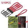 5/10pcs Elastic Cords with Hook 6 Inch Tarp Straps Ropes Fixed for Outdoor Camping Tent Canopy Awnings Cover Red/Yellow/Green