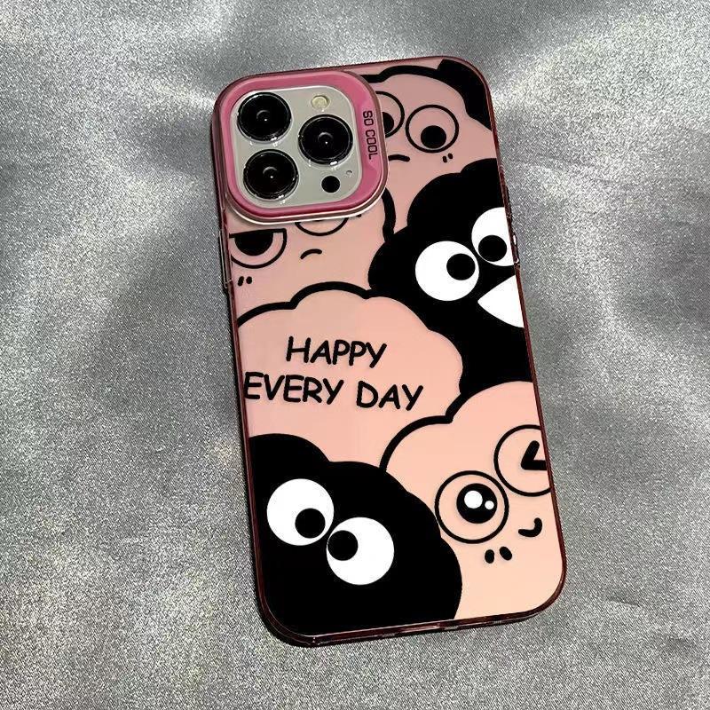 Happy Briquettes Are Suitable for Iphone15plus Mobile Phone Case Cartoon 14promax Cool 1312 Matte 11
