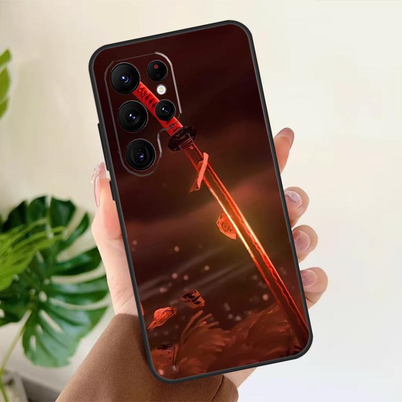 Чехол-катана самурая для Samsung Galaxy S22 Ultra S20 FE S21 FE S8 S9 S10 Plus Note 10 20 S23 Ultra