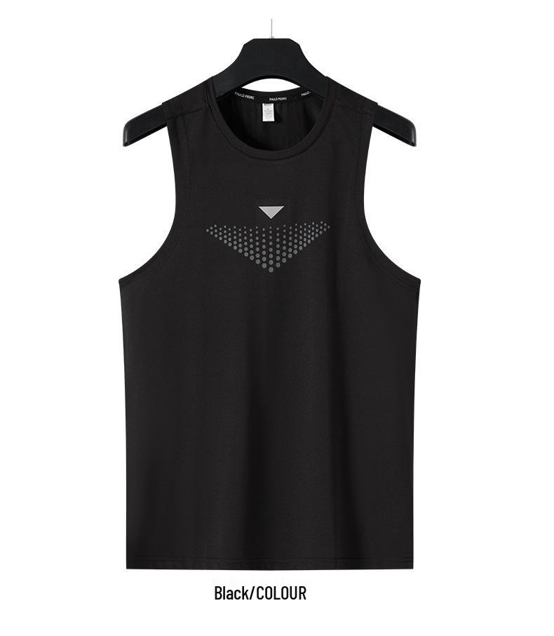 Мужская ультратонкая быстросохнущая эластичная спортивная майка, многоцветная, без рукавов