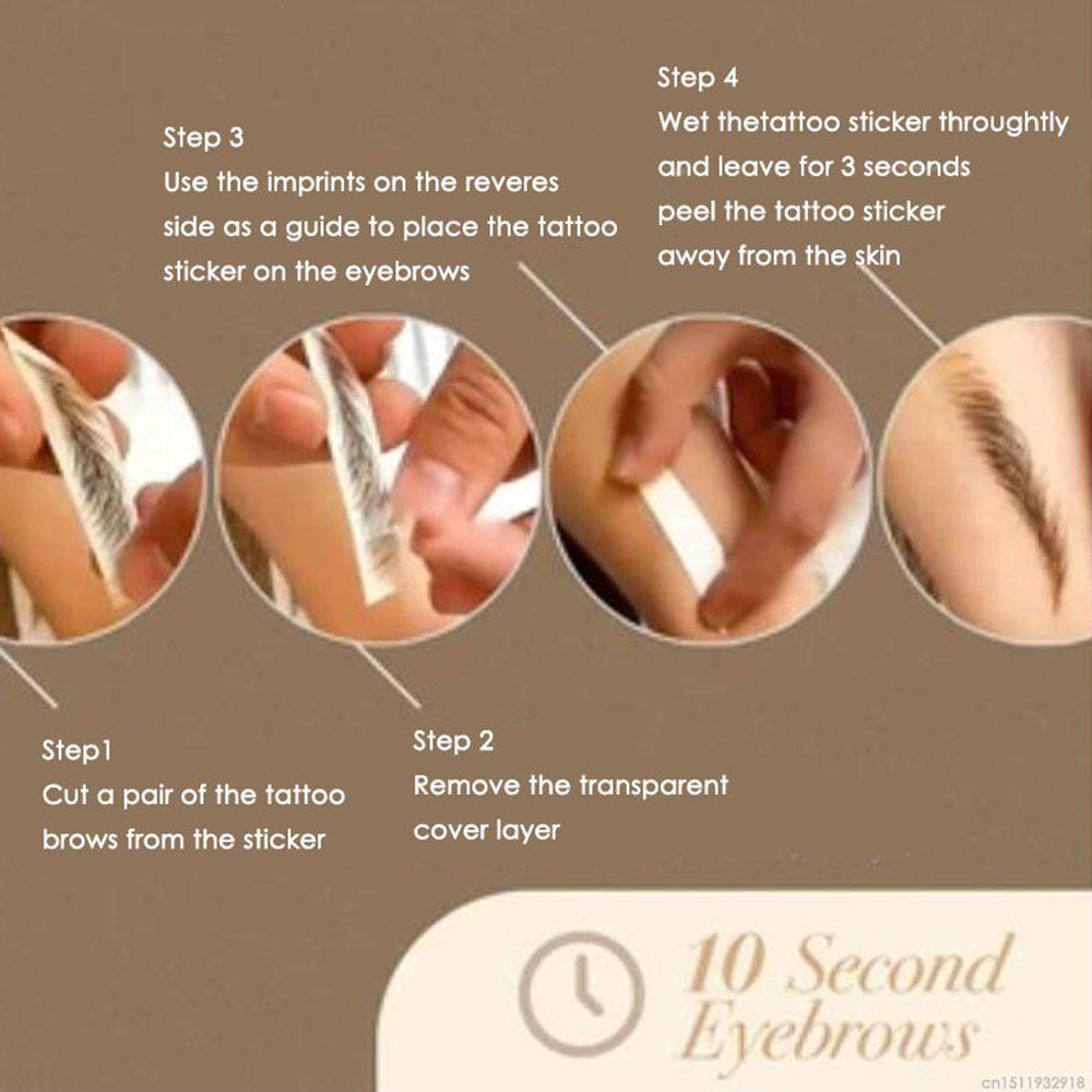 Косметика Стойкие накладные брови на водной основе Аутентичные татуировки для бровей 4D Волосы-подобные брови