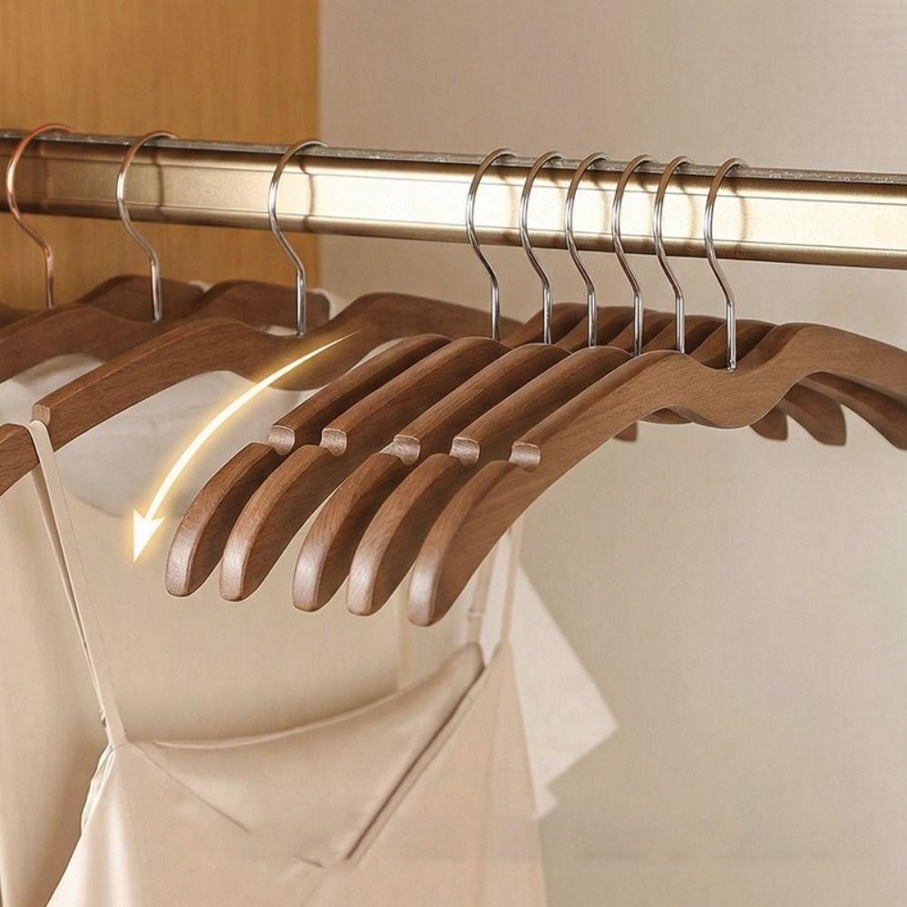 2pcs Space Saving Clothes Drying Rack Shoulder Protecting Garment Hanger Hotel