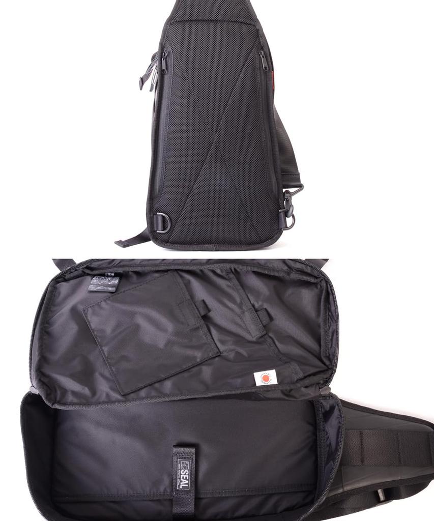 Сумка-кроссбоди Seal Expandable Large, Мужская, На одно плечо, Водонепроницаемая, Вместительная, Сумка, Япония, PS-153BK