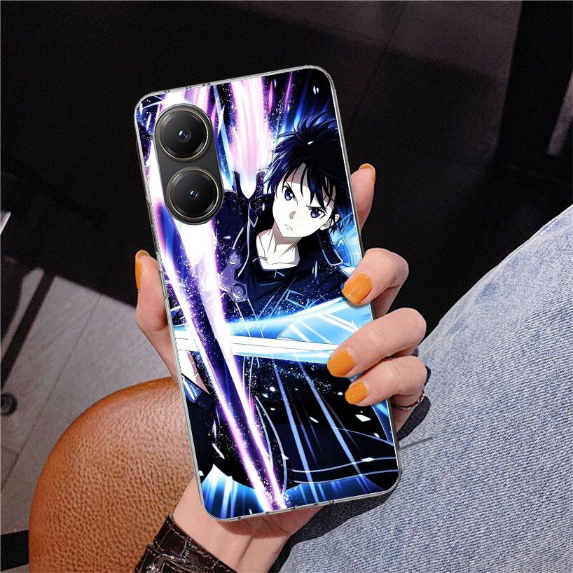 Чехол для телефона Sword Art Online Кирито для Xiaomi Poco X7 X6 X5 Pro F7 Ultra Redmi 15C 15 13C 13 12C 12 10 10A 10C 9 9A 9C 9T
