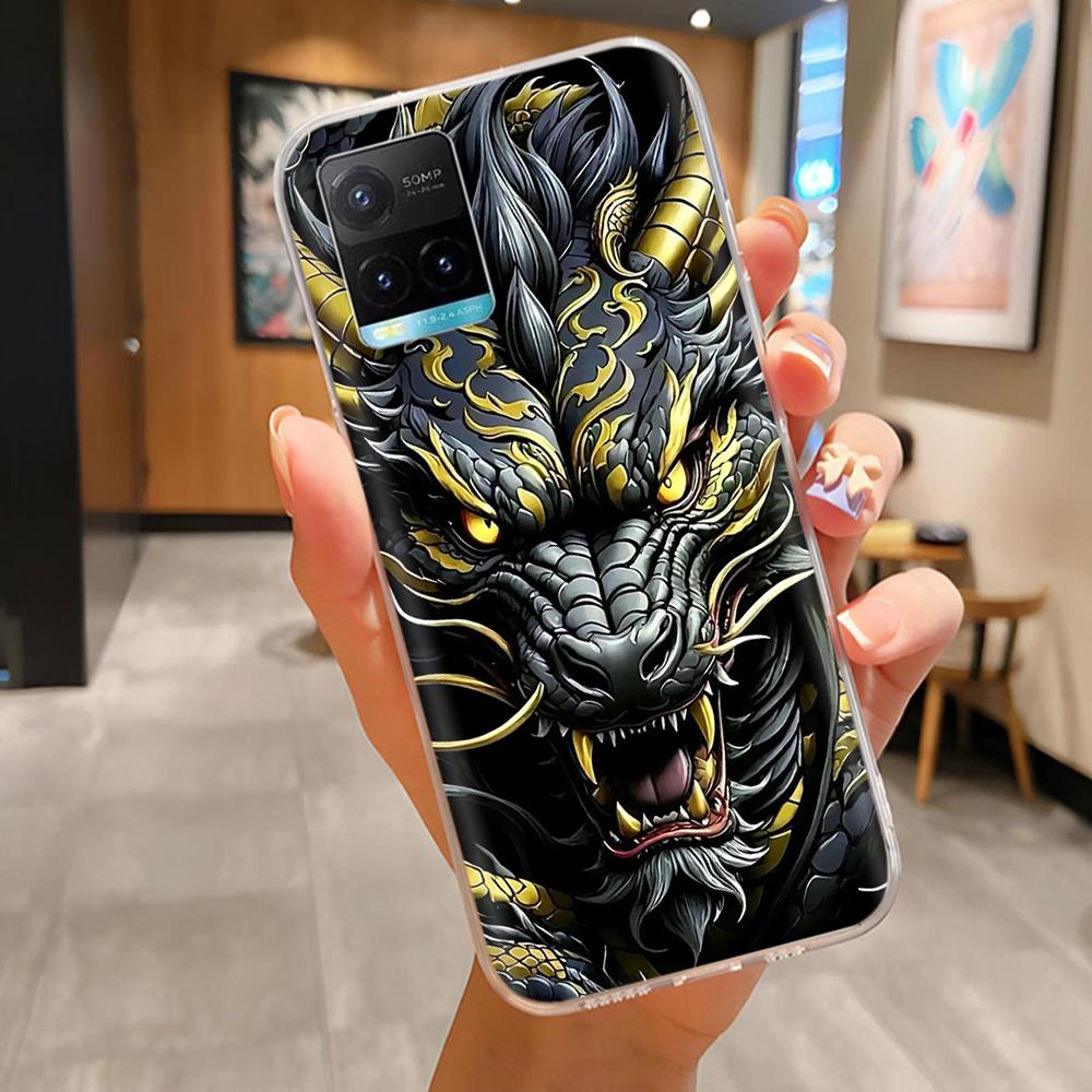 Для Vivo Y21 2021 Y33S Чехол Милый Мультяшный Расписной Мягкий Прозрачный Силиконовый Защитный Чехол для Телефона Для Vivo y33s y21 Y21s Задняя Крышка Coque
