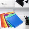 6-Pack File Folders Assorted Primary Colors Letter Size 1/3-Cut Tab Expandable Sturdy Desktop File Organization