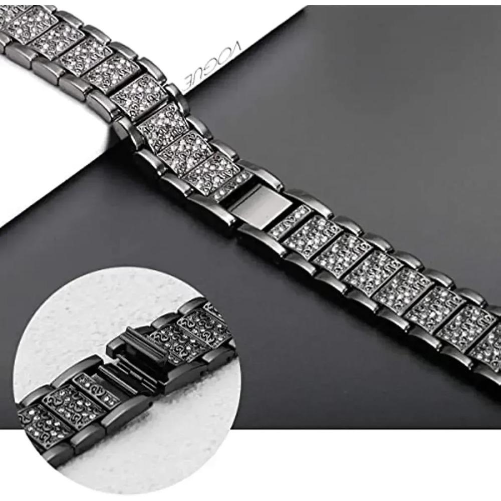 Роскошный ремешок из нержавеющей стали для Redmi Watch 6 5 4, ремешок с бриллиантами для Xiaomi Mi Band 8Pro 9Pro 10Pro, браслет для женщин, блестящий браслет-ремешок