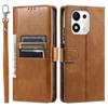 Чехол-книжка для HONOR 600 Smart Retro из PU-кожи с отделениями для карт