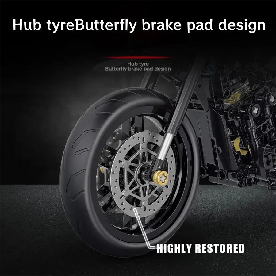НОВЫЙ Технический Модель для сборки Мотоцикл Duke Harleys Мотоцикл Гоночный Автомобиль Строительные Блоки Кирпичики Игрушки Рождественские подарки на день рождения