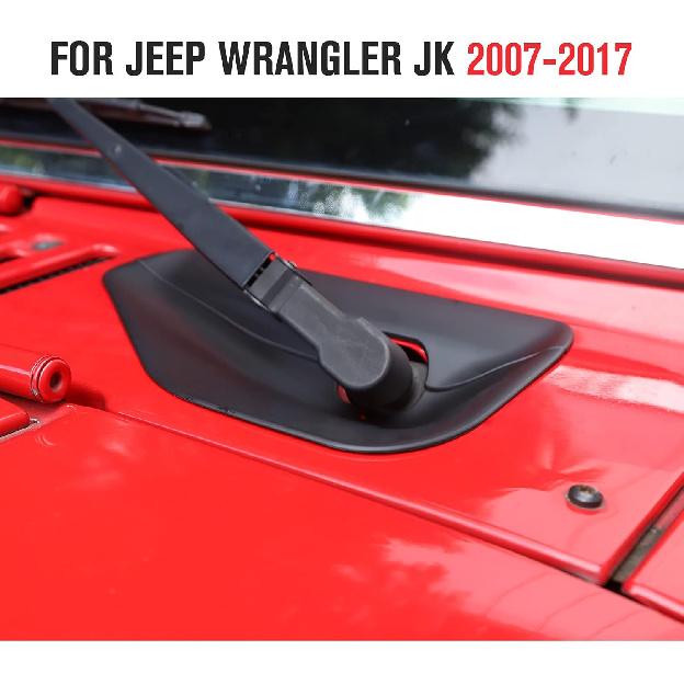 Декоративная накладка на основание переднего стеклоочистителя для Jeep Wrangler JK и Unlimited 2007-2018 (черный)