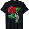 Skeleton Hand Red Rose Flower Romantic Aesthetic Tattoo T-Shirt Aesthetics Cosas Clothing Tees Women Clothes Y2k Top
