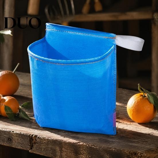 Professional Fruit Picking Equipment PE Coated Woven Bag, Large Capacity Adjustable Waistband Tear Resistant Harvest Sack Waterproof Storage Apron for