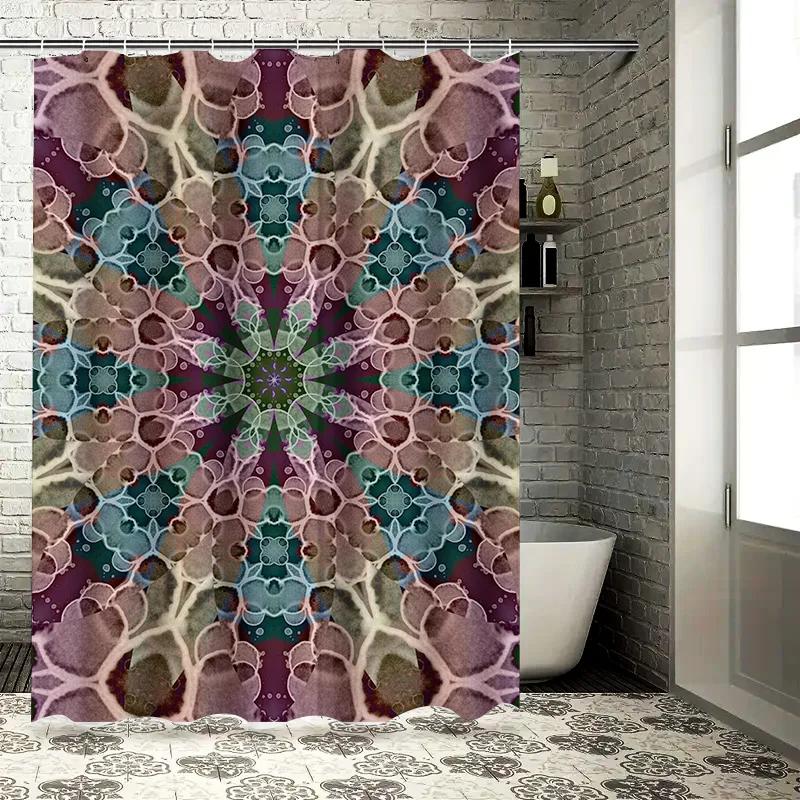 Kaleidoscope Shower Curtain Waterproof Bathroom Decoration for Home Decor in Bathrooms Kitchens from Home Garden on