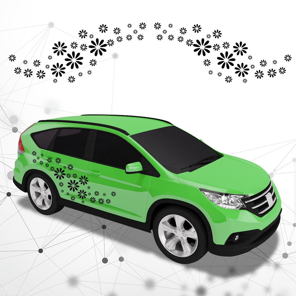 Цветы Боковая наклейка на кузов автомобиля Графические наклейки Авто Капот Крышка капота Двери Боковые наклейки Винил ПВХ Внешний стиль 2 шт.