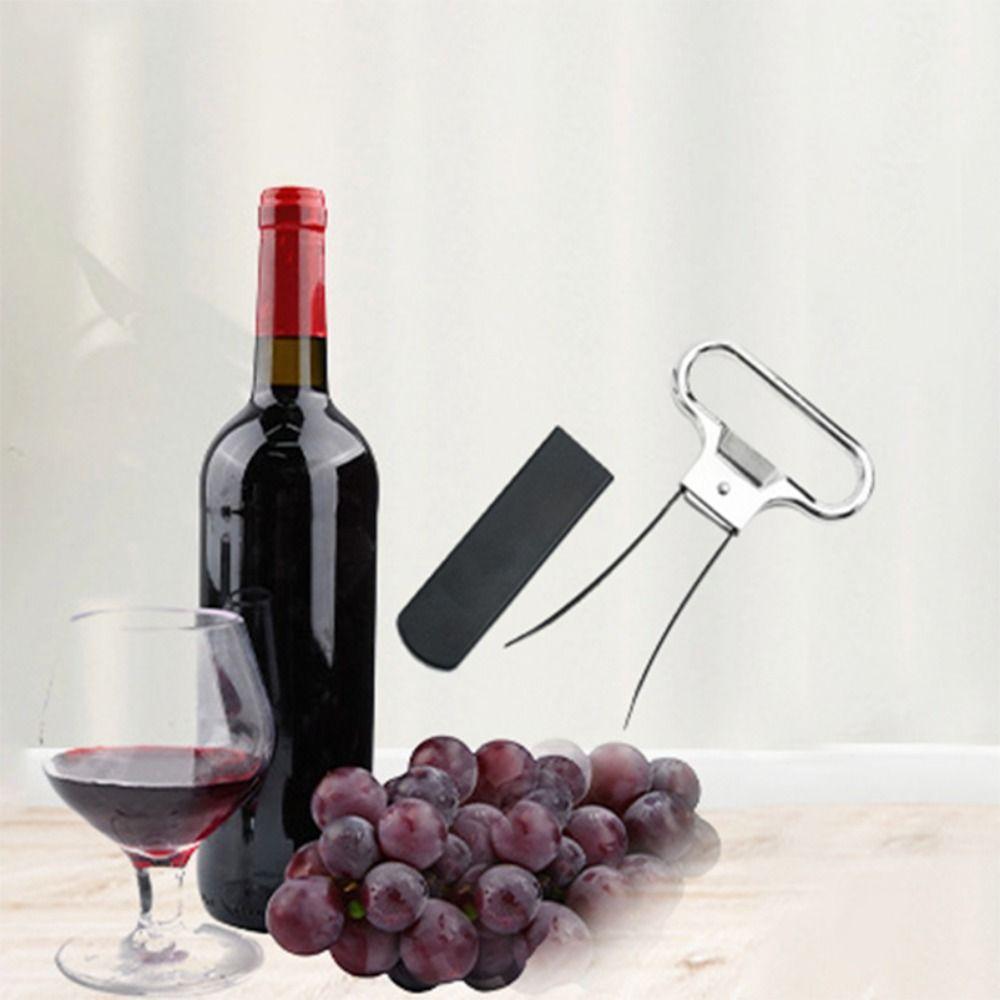 Cover Labor-saving Type Two-prong Kitchen Tool Corkscrew Wine Bottle Opener Wine Cork Puller Clip