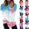 Women's Casual Fashion Print Long Sleeve Round Neck Pullover Top