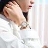 OLEVS Women's Watch Popular Hand Watch Women's Waterproof Ceramic Pink Gold Mechanical Date Bracelet Present Women White Watch for Women