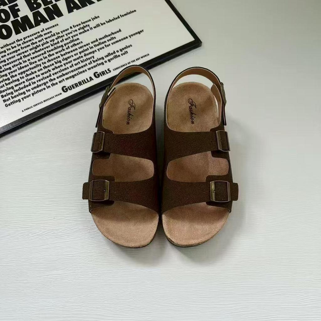 Женские ретро-сандалии Birkenstock из коровьей кожи: Летние нескользящие износостойкие пляжные шлепанцы 2025