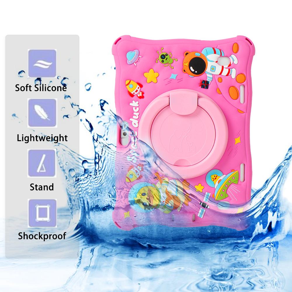 Универсальный чехол для планшета 24 см*17 см 10.1 Мягкий силиконовый для 10 10.1 Мультяшный Вращающийся Планшетный ПК на Android Силиконовый Дюймовый Мягкий Чехол