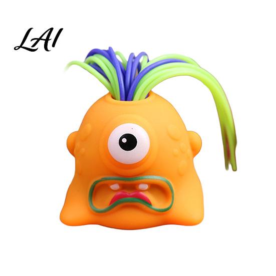 Kids Stress Relief Toy Hair Pulling Screaming Demon with 6 Sound Effects Anxiety Colorful Plucking Devil Sensory Fidget Party Favors