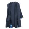 LEONARD 0388350 Water-repellent nylon and silk belted spring coat coat 42 NavyUsed
