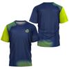 2027-2026 Table Tennis T-Shirt Undercurrent Pattern Men's Summer Badminton T-Shirt Top Table Tennis Club  Short Sleeve