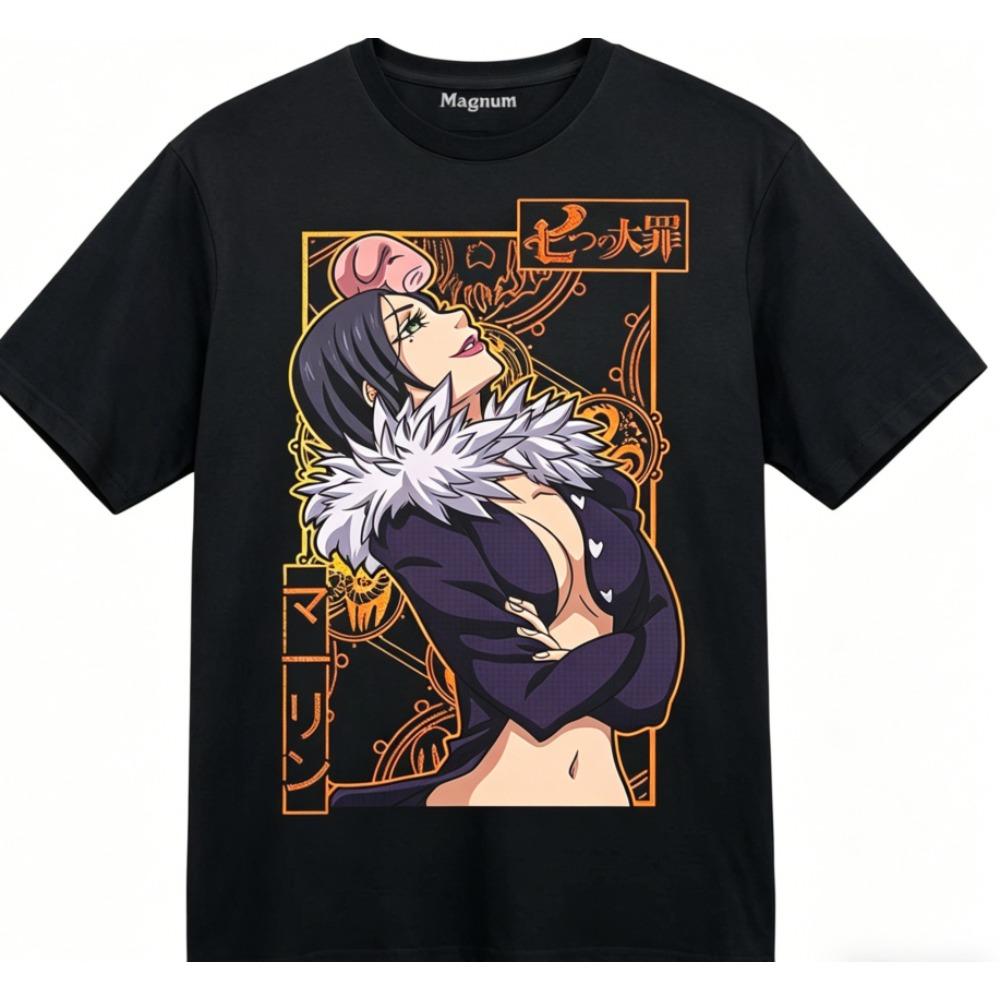 seven deadly sins merch Anime Lover T shirt Year round clothing personality Clothes Plus Size Unisex New Model Couples high quality soft