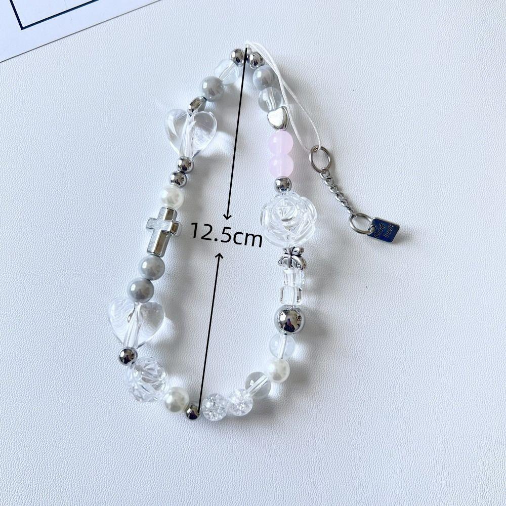 Burst Beads Mobile Phone Lanyard Colour Mixture Key Chain Cell Phone Chain Mobile Phone Decoration