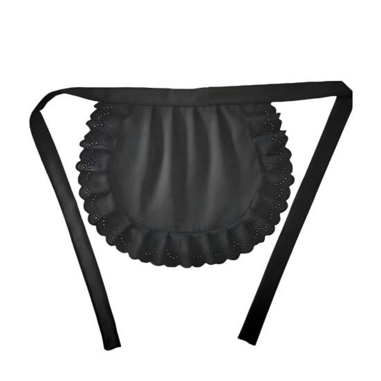 Косплей фартук горничной, фартук с оборками на талии для девочек, кухонный костюм, однотонный нарядный фартук, аксессуар для косплей-наряда