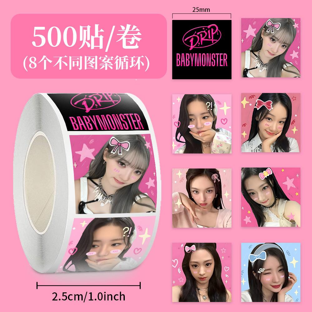 Наклейки Skzoo Idol Roll 500 шт. Клейкие этикетки для DIY Журнала Скрапбукинга Чехла Телефона Декора Polaroid Фанатов