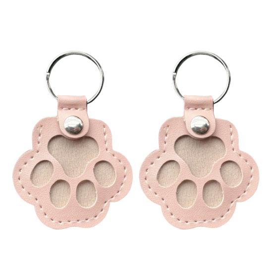 Брелок для питомца из искусственной кожи, памятный брелок в форме лапы, сувенирный брелок, удобный в использовании, мешочек для хранения шерсти питомца, держатель для ключей