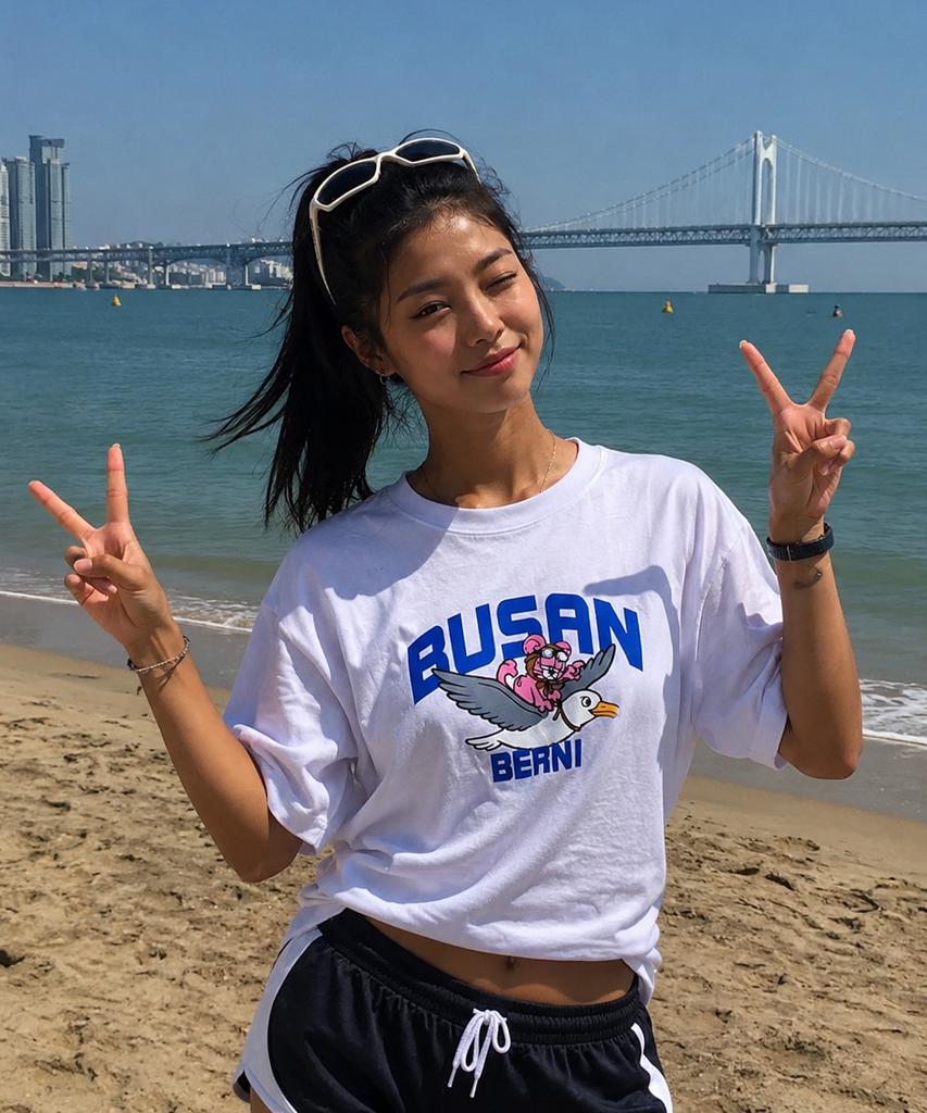 BERNI Футболка с коротким рукавом Busan Seagull Trip (белый)