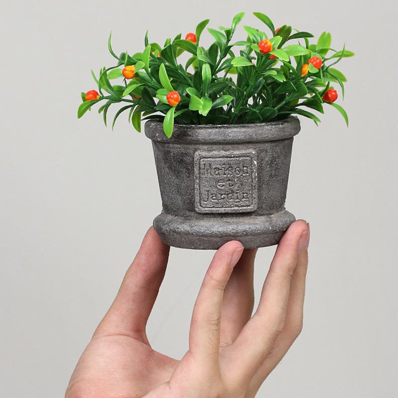 1PC Artificial Bonsai Table Ornaments Flowers Potted Fake Plants Alphabet Pots Desktop Decoration
